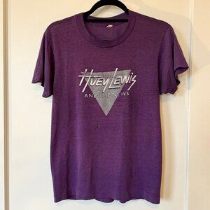 Vintage Huey Lewis and the News Sports Tour 84 tshirt